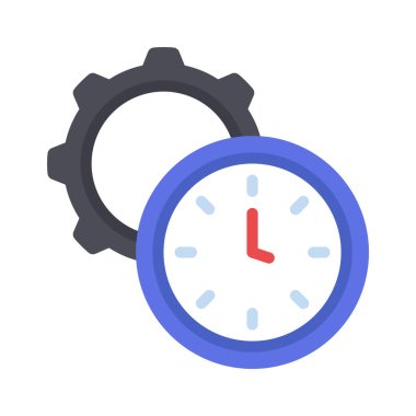 zaman yönetimi simgesini beyaz arka plan üzerinde