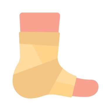 Kırık Ayak Dökme düz simgesi, vektör illüstrasyonu 