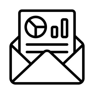 Muhasebeci E- posta vektörü düz simgesi