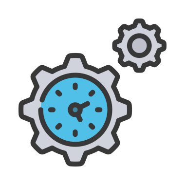 Geliştirme Zamanı modern simgesinin vektör çizimi           