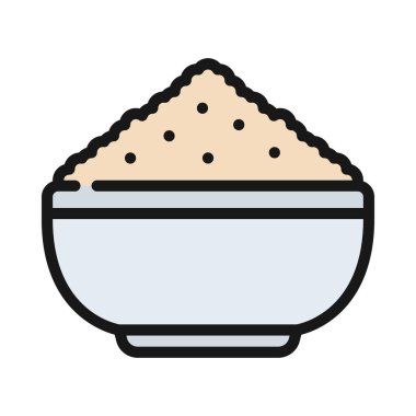 Kase düz simgesi vektör illüstrasyonu, vektör illüstrasyonu 