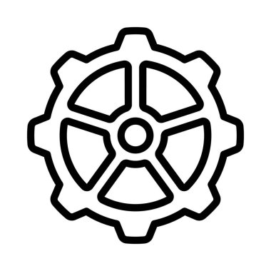 Cogwheel ağ simgesinin vektör illüstrasyonu