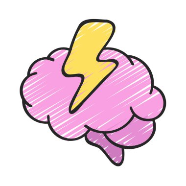 Zihinsel Stres düz simgesi, vektör illüstrasyonu 