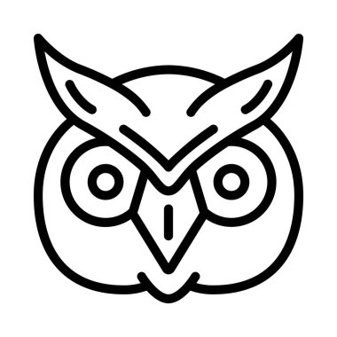 Baykuş simgesi vektör illüstrasyon tasarımı
