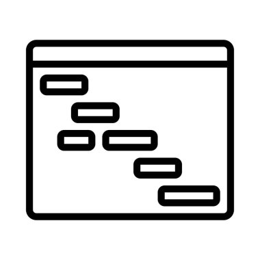 business Gannt Grafik simgesi, vektör illüstrasyonu