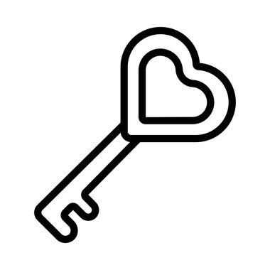 Kişisel ve ticari kullanım için aşk anahtar simgesi çizimi.