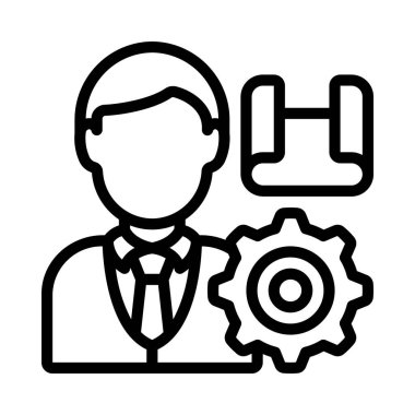 Erkek Proje Yöneticisi vektör çizimi tasarımı