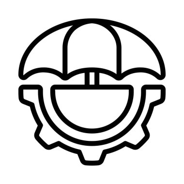 Koruma Yönetimi simgesi, vektör illüstrasyonu 