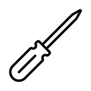 İnce Nokta Keski düz simgesi, vektör illüstrasyonu 