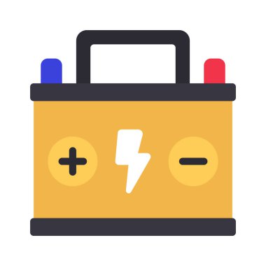 Battery icon, vector illustration simple design