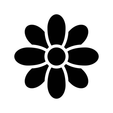 Calendula düz simgesi, vektör illüstrasyonu 