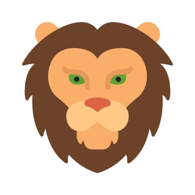 vektör renk aslan çizgi film illüstrasyonu