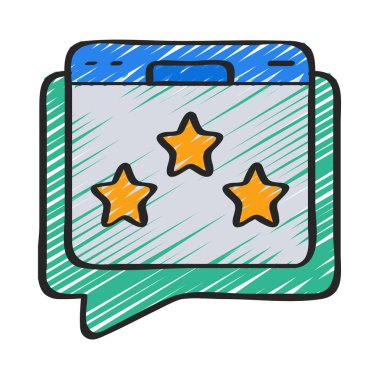 Web sitesi geribildirim simgesi vektör çizimi 