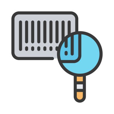 Barkod simgesi, vektör illüstrasyonunu ara  