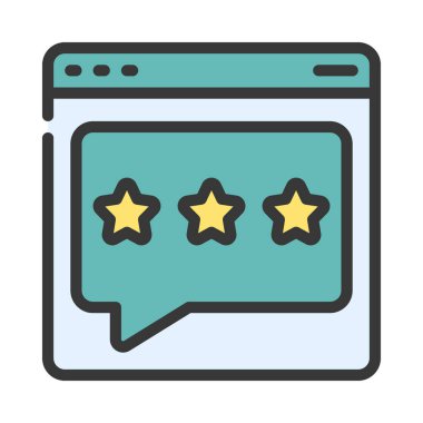 Web Sitesi İnceleme simgesi, vektör illüstrasyonu