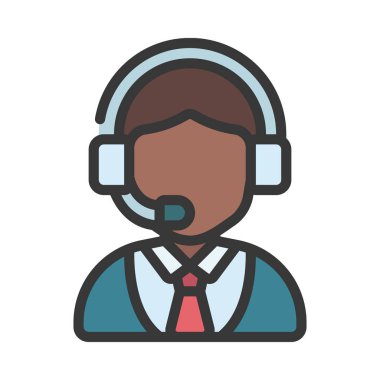 Kişiyi Destekle simgesi, vektör illüstrasyonu basit tasarım