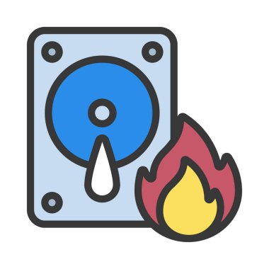 Sıcak Depolama düz simgesi, vektör illüstrasyonu 