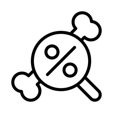 Kemik Yoğunluğu düz simgesi, vektör illüstrasyonu 