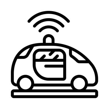 araba simgesi, vektör illüstrasyonu basit tasarım 