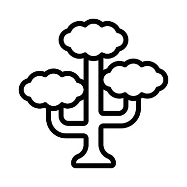 vektör ağacı simgesi illüstrasyonu