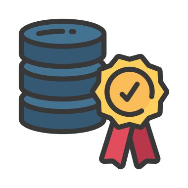 QA Veri simgesi, vektör illüstrasyonu    