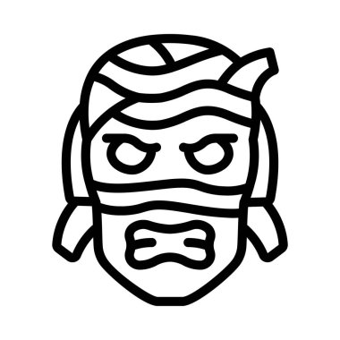 mumya simgesi, vektör illüstrasyonu basit tasarım