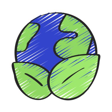 Dünya web simgesi, vektör illüstrasyonunu terk eder                                   