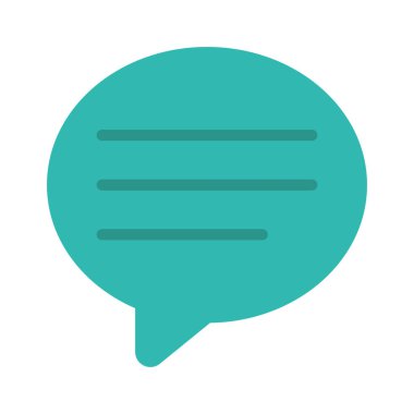 Oval İleti simgesi, vektör illüstrasyonu  