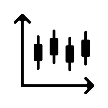 Borsa Çizelgesi Web simgesi vektör çizimi