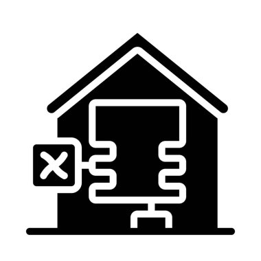 Hava Kaynağı Isı Pompası düz simge, vektör illüstrasyonu 