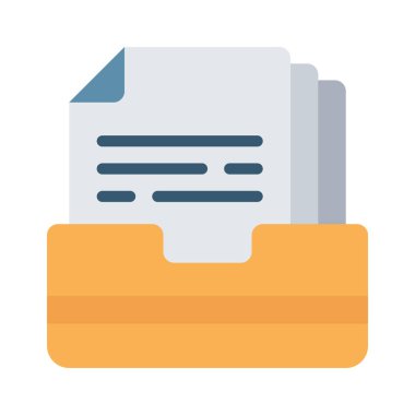 Belge simgesi arşivle, vektör illüstrasyonu basit tasarım