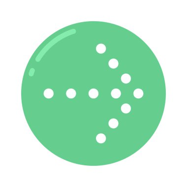 Noktalar Sağ Ok Çemberi Ağ ikonu vektör çizimi