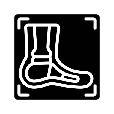 Foot X Ray web simgesi vektör çizimi