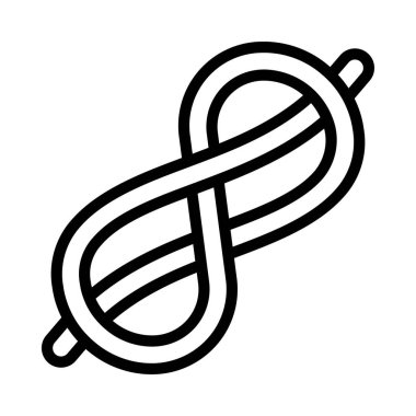 Denizci Düğümü düz simgesi, vektör illüstrasyonu 