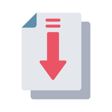 Belge simgesi, vektör illüstrasyonu indir 