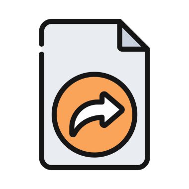 Dosya simgesi, vektör illüstrasyonunu paylaş