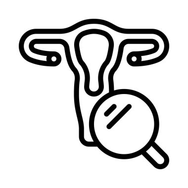 Pelvik Sınav simgesi, vektör illüstrasyonu basit tasarım