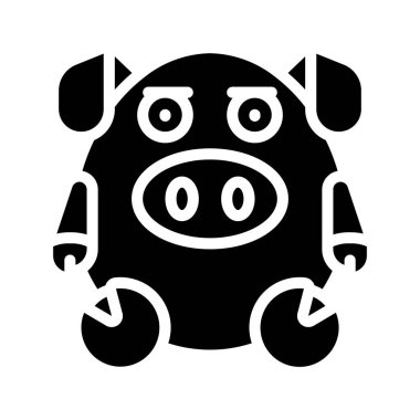 Düz Yüzlü Web simgesi vektör illüstrasyonu