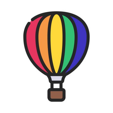 Gökkuşağı Hava balonu vektör çizimi