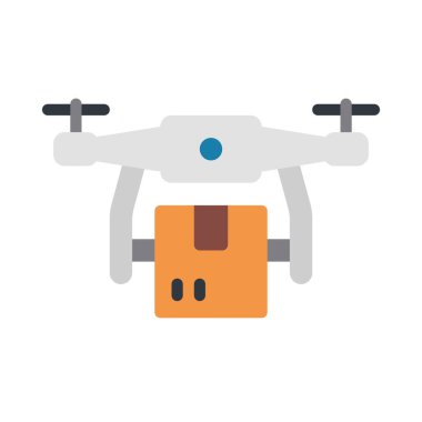 Drone dağıtım simgesi vektör illüstrasyonu