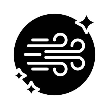 Temiz Hava simgesi, vektör illüstrasyonu basit tasarım