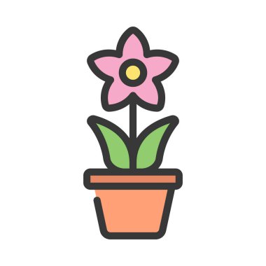 Moda tarzında izole edilmiş çiçek simgesi