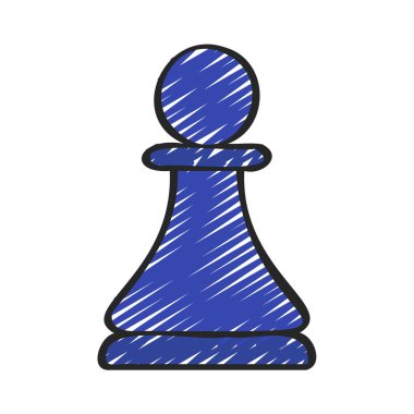 Piyon Satranç Parçası 'nın vektör çizimi