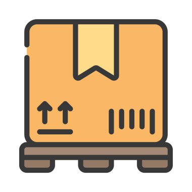 Depo Paketi simgesi, vektör illüstrasyonu 