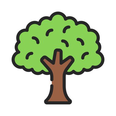 ağaç web simge vektör çizim