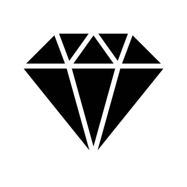 Beyaz arkaplanda web tasarımı için elmas vektör simgesi
