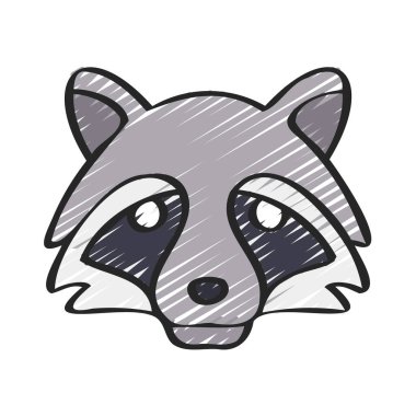 Rakun simgesi vektör çizimi