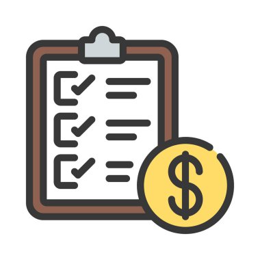 Anket Para web simgesi düz tasarım, vektör illüstrasyonu                                                 