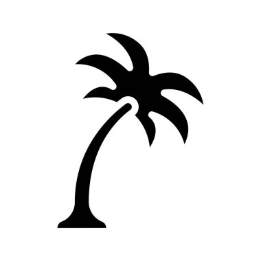 Palmiye ağacı ikonu vektör illüstrasyonu