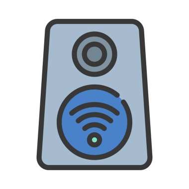 Hoparlör izole edilmiş ikon vektör illüstrasyon tasarımı